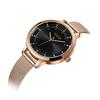 Julius Women's Rhinestone Watch Steel Mesh Strap Trendy Fashion Waterproof Easiest for Match Minimalist Girlfriend Gift Watch