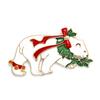 Christmas Gift Lovely Golden Christmas Polar Bear Brooch 1 Pc