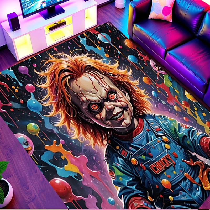 Bride of Chucky Print Rug, Washable Floor Carpet, For Entryway Dorm Laundry Room Office Study, Home Decor Birthday Christmas Gift