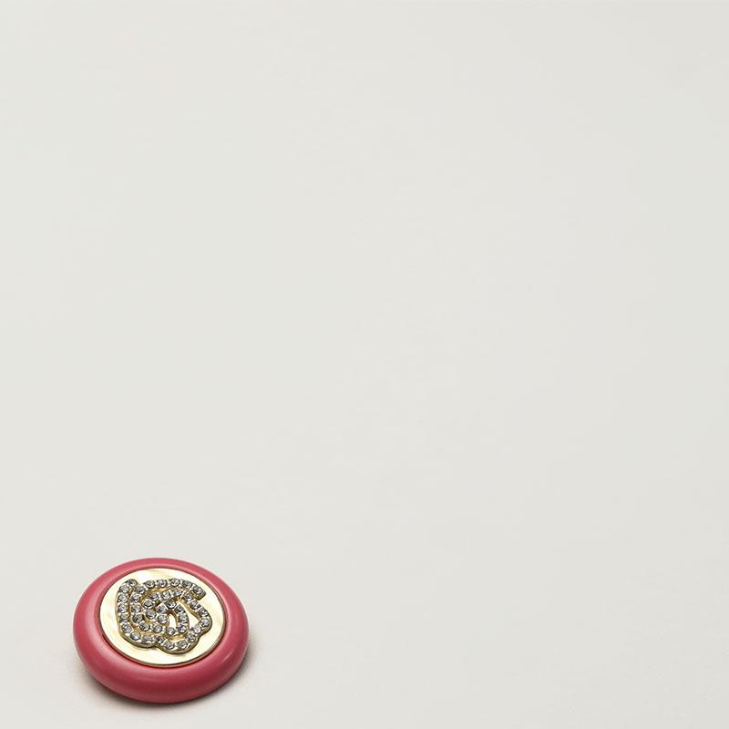 5Pcs Metal Diamond Rose Button Resin Edge Clothes Button Xiaoxiang Celebrity Suit Jacket Button