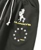 AMOU Horse One Tuck Bermuda Pants Vintage Black