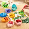 Wooden Dinosaur Egg Clip and Beads: Montessori Color Matching and Counting Toy for Children