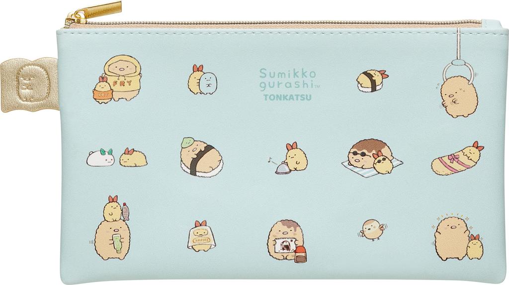 San-X Sumikkogurashi Книжка с картинками Коллекция рисунков Плоская косметичка Тонкацу CA31403