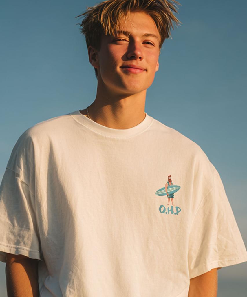OHP Ohpxjoy4 Surferman Полуоверсайз Футболка с коротким рукавом P
