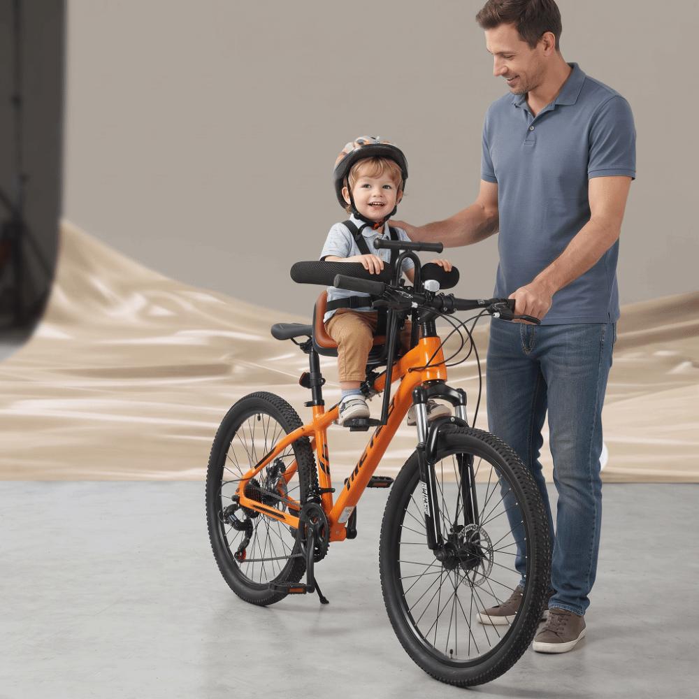 Front Mounted Bike Child Seat Full Surround Safety Mountain Bike Child Seat Folding Bike Use