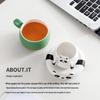 Panda Ceramic Tea Cup with Infuser & Coaster