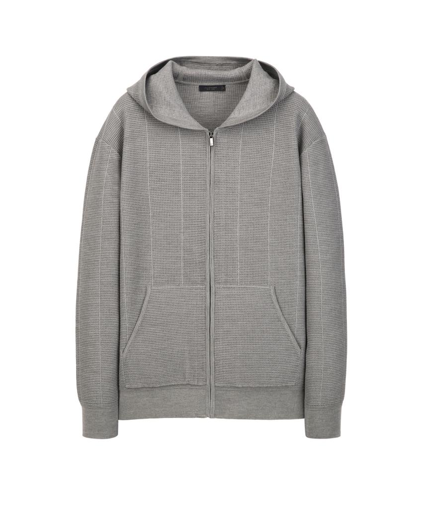 Jillstuart Newyork Men Knit Hooded Zip-Up Cardigan - Gray (Jnsw6A101G2)