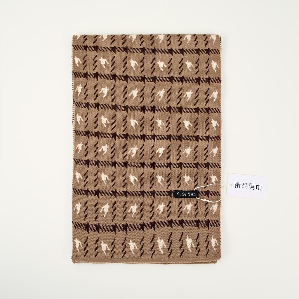 Men's Classic Winter Scarf Cashmere Feel Winter Scarves Long Formal Soft Scarf for Men Casual Scarves Luxuriously Plaid Scarf