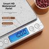 LCD Display Food Weighing Scale Stainless Steel Coffee Balance Scale  For Diet Tracking