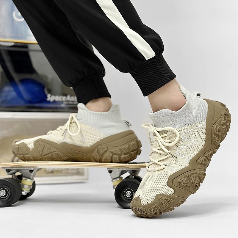 Модные высокие носки, походные ботинки, дышащая сетка, мужские кроссовки, удобная толстая подошва, спортивная обувь для бега, модные кроссовки для ходьбы