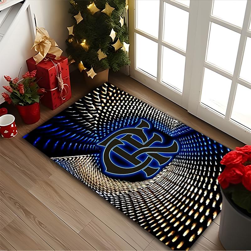Rangers FC Rug Ideal for Reading Room, Multi-purpose Office Chair Sofa Carpet, Anti-slip Printed Home Area Rug
