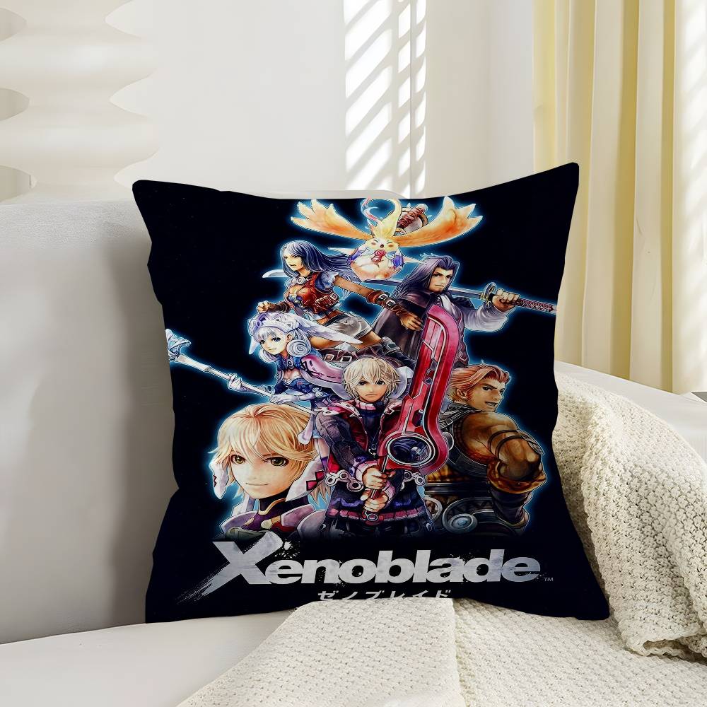Anime Xenoblade Chronicles Office Cushion Pillowcase Car Cushion Cover45X45Cm Lumbar Pillowcase Sofa Pillowcover