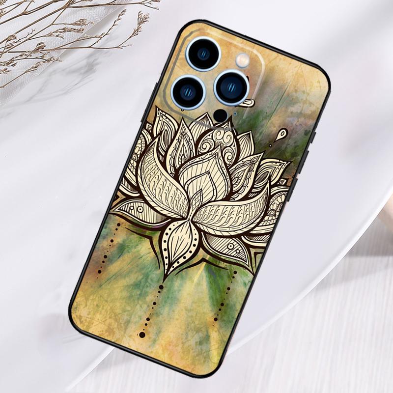 Mandala Pattern Phone Case For iPhone 17 Pro Max 15 14 13 12 11 16 Pro Max Plus 12 13 Mini 16e 17 Air Cover