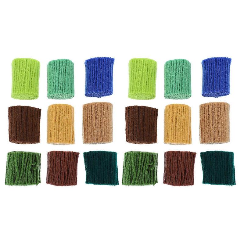 Craft Yarn Latch Hook Yarn Precut Colorful Yarn Bundles Child Development Activities 5.8X3.5X3.5CM 18Pcs