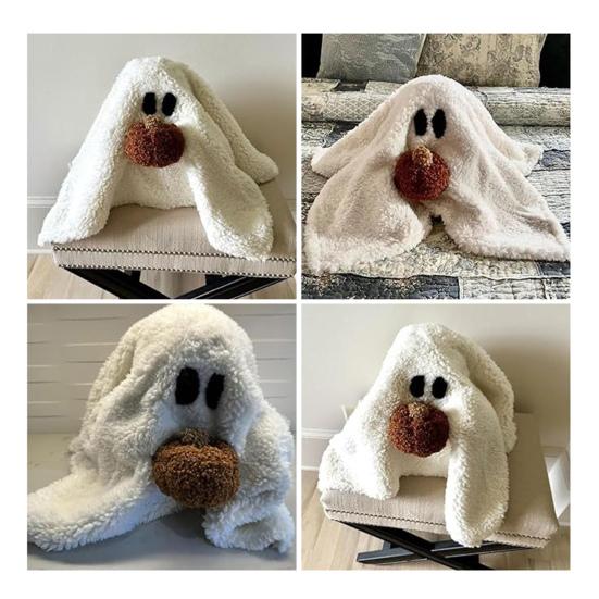 Плюшевая игрушка Призрак на Хэллоуин Мягкая 3D подушка-призрак с тыквой/летучей мышью для детей и взрослых Подарки для вечеринки на Хэллоуин