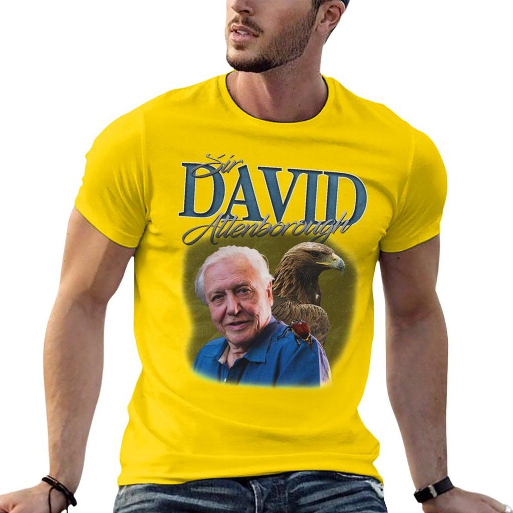 Sir David Attenborough TShirt Cotton Graphic Tees New Edition Shirts Unisex Graphic