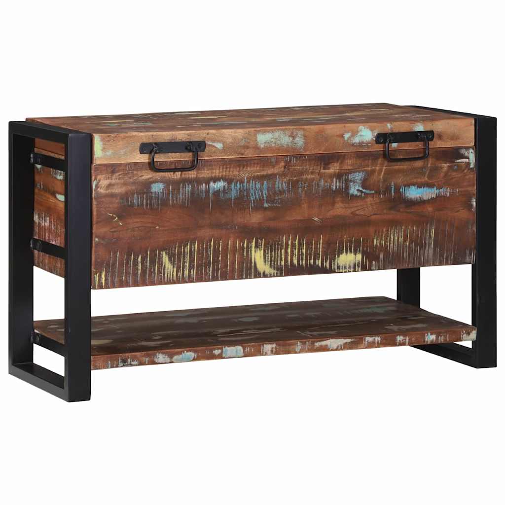 Storage Box Multicolored 80 x 35 x 45 cm Solid Wood Reclaimed Wood