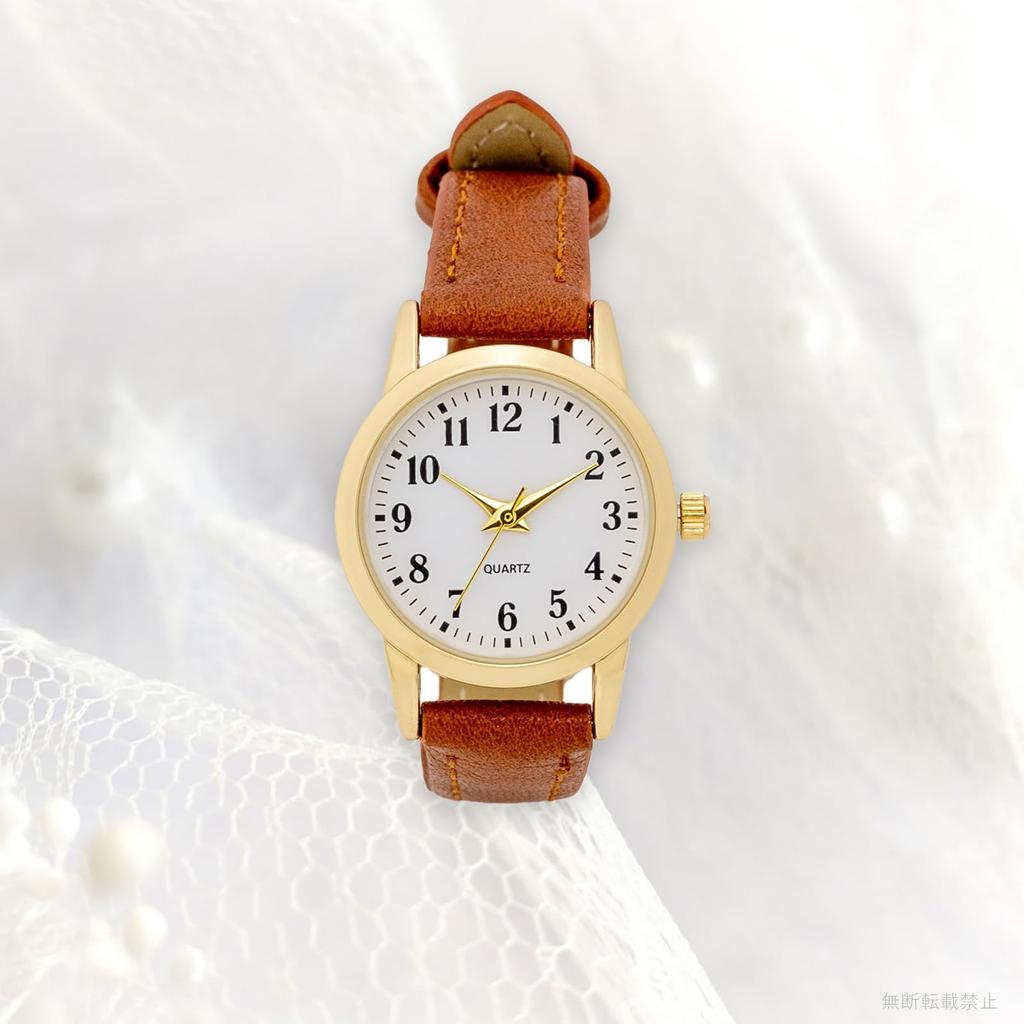 Часы аналоговые кожаный ремешок коричневый салон маленький [Fieldwork] женские PP006-3