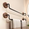 1/2Pcs Modern Style Bathroom Towel Hanger Anti-Rust Simple Installation Wall Mounted Single Towel Bar Storage Holder