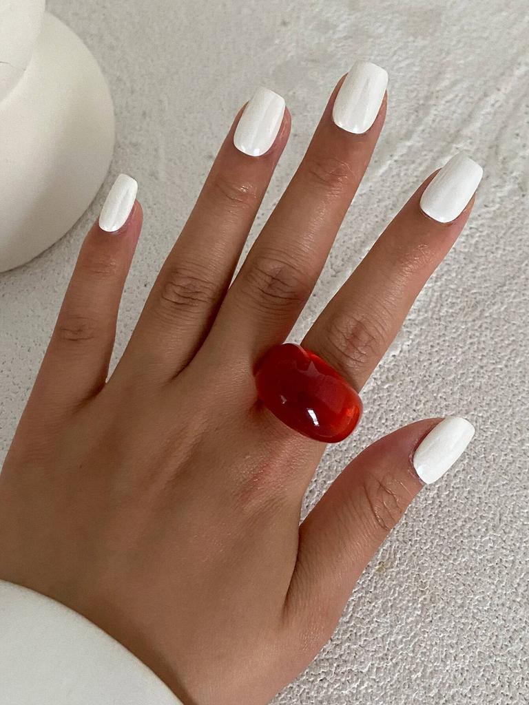 Salircon Creative Colorful Resin Acrylic Finger Rings for Women 2026 New Fashion Irregular Geometric Ring Aesthetic Jewelry Gift