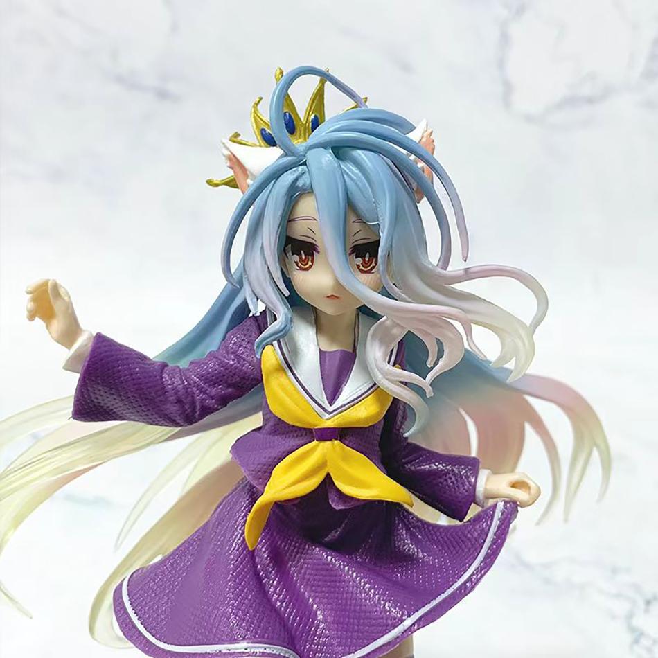 18см No Game No Life Фигурка Белая Аниме ПВХ Аниме Фигурки Действия Модель Коллекция Украшение Аниме Модель Игрушка Подарок