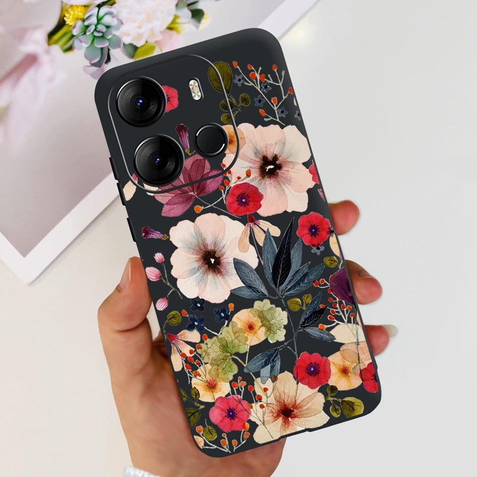 Чехол для Tecno Spark Go 2023 Модный Черный Силиконовый Мягкий Чехол для Телефона Для SparkGo 2022 Spark 6Go 2020 Задняя Крышка на Spark 8C Funda