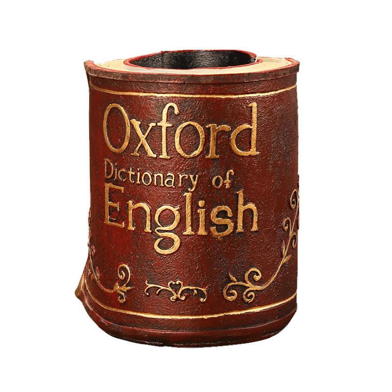 Винтажный держатель для ручек из смолы в виде книги, многофункциональный настольный органайзер для дома и офиса