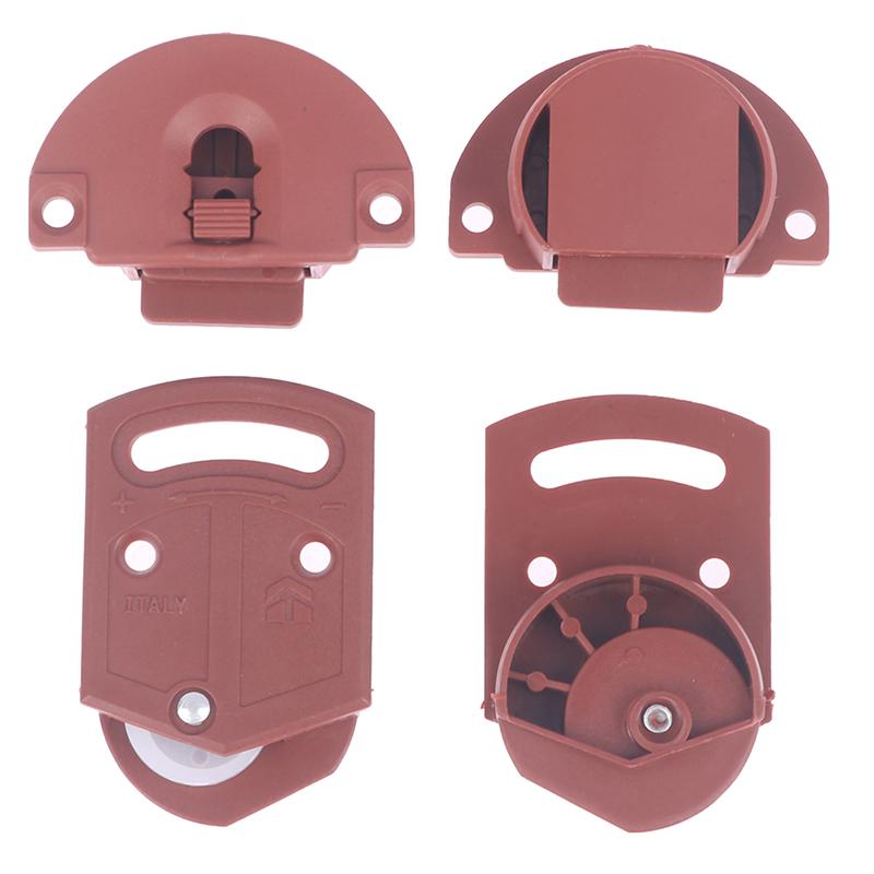 2 Pairs Vintage Style Abs Wheel Single Pulley Furniture Sliding Door Roller Set