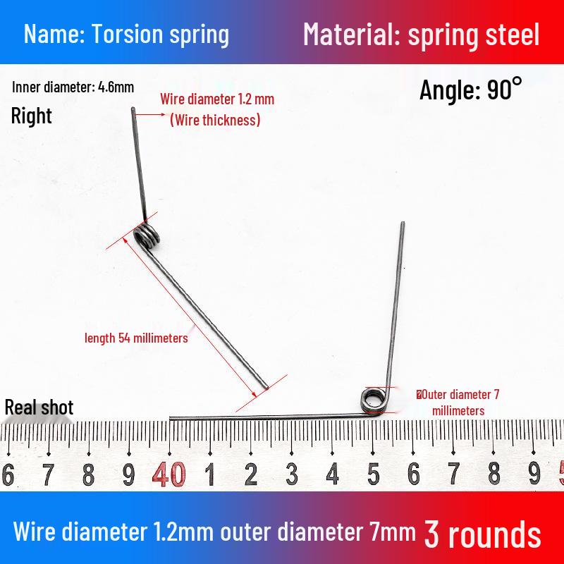 Torsion Spring Steel 0.3-3.0 for 90/180° Clip Trash Can