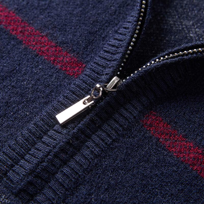 Golden Chrysanthemum Men's 100% Pure Wool Round Neck Sweater