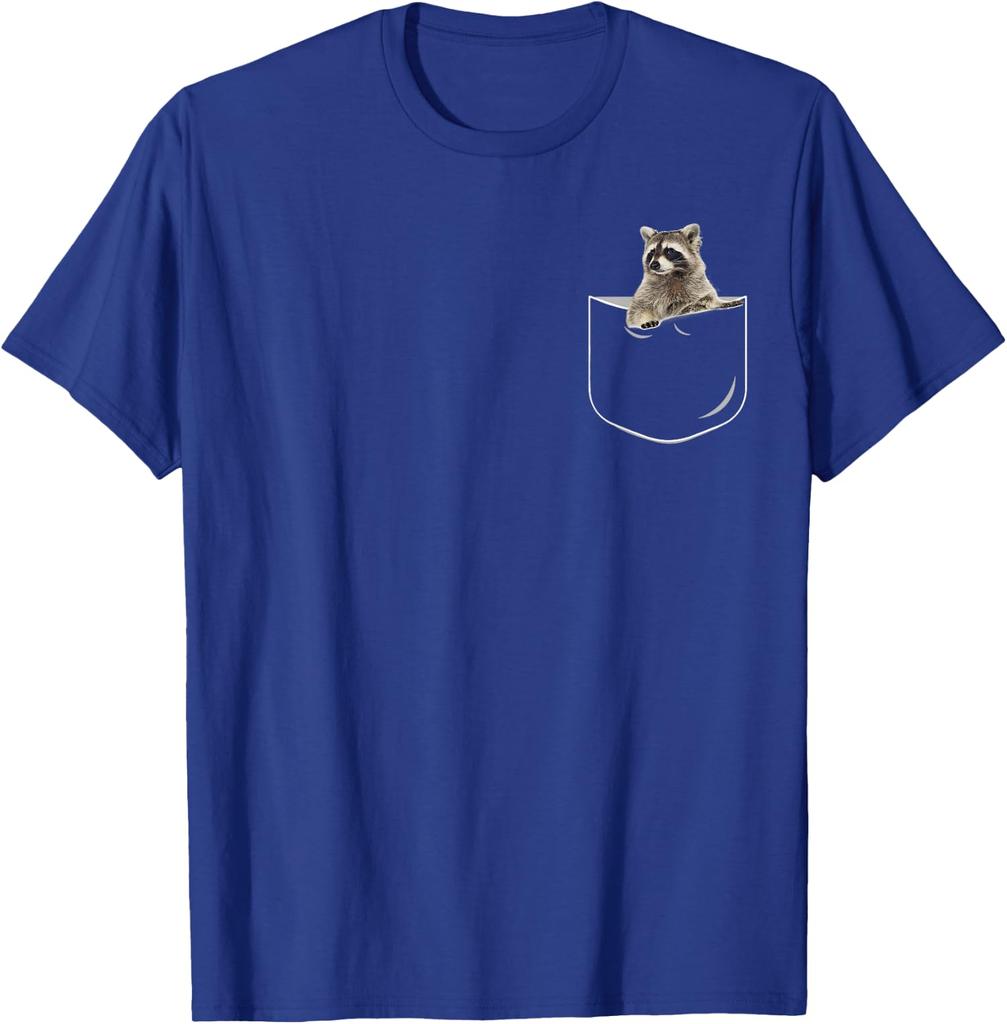 Pocket Raccoon Funny In Pocket Gift Cool Lover Animal Unisex T-Shirt 7
