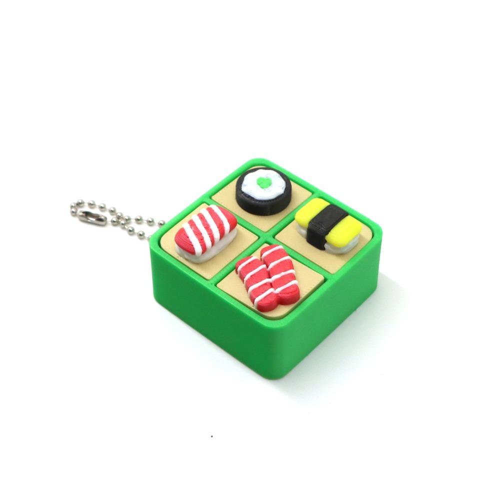 Mechanical Switch Sushi Box Fidget Clicker Keychain Food‑Shaped Stress Keychain Backpack Charm