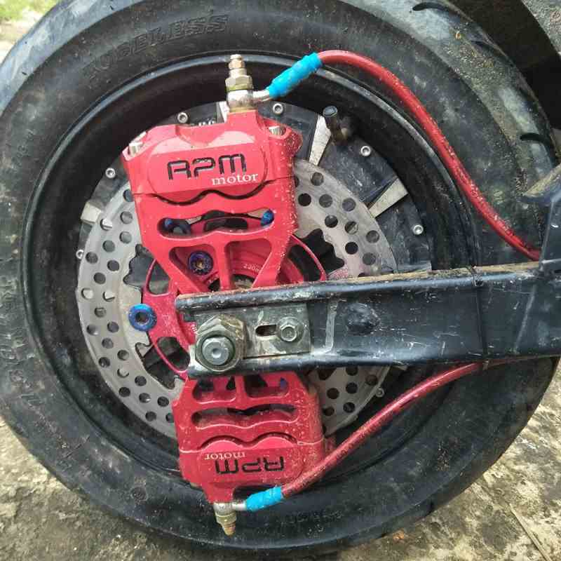Motorcycle Scooter Double Brake Caliper Disc Brake Pump Adapter Bracket Brake Disc For Honda Yamaha Kawasaki Suzuki Dirt Bike