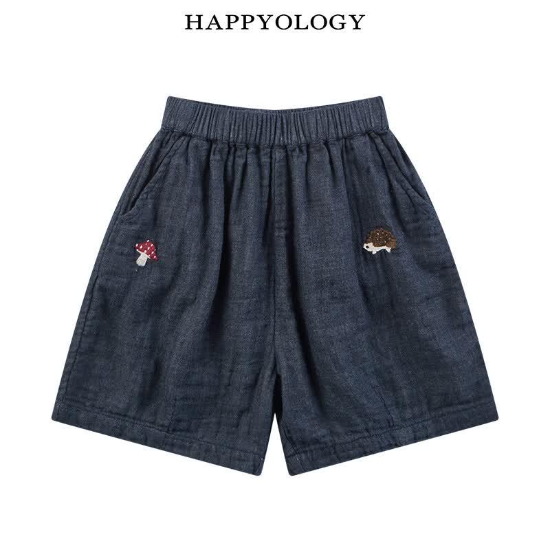 Двухслойные муслиновые шорты Happyology Kids с вышивкой