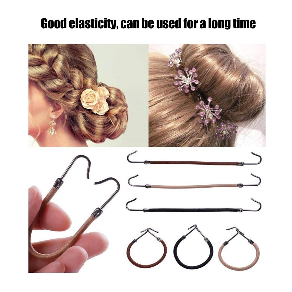 20 шт., женские крючки для хвоста, заколки для волос, эластичные резинки для волос, держатели для хвоста, аксессуары для волос
