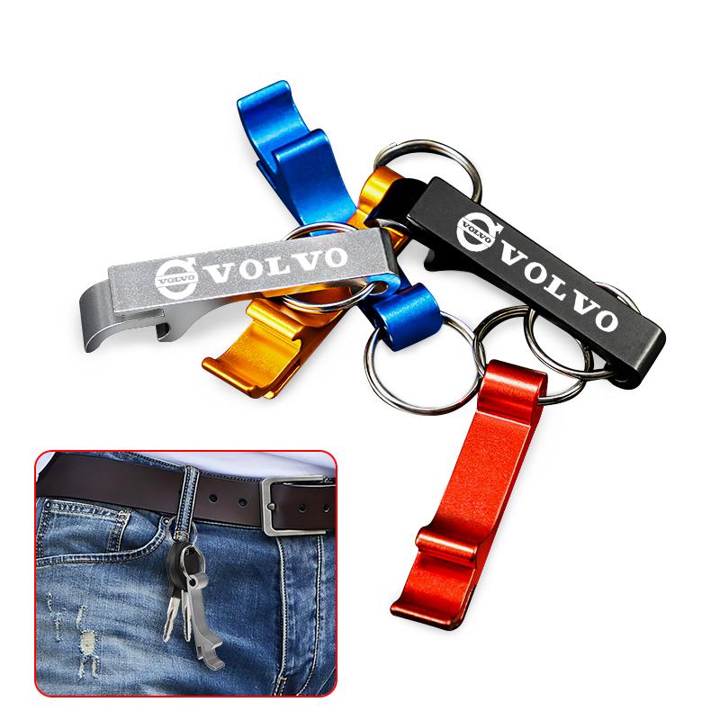 1Pcs Portable Beer Bottle Opener Key Chain Accessories For Volvo XC90 V90 V60 XC60 V40 S80 S60 S90 C40 XC40 V70 XC70 C30 C70