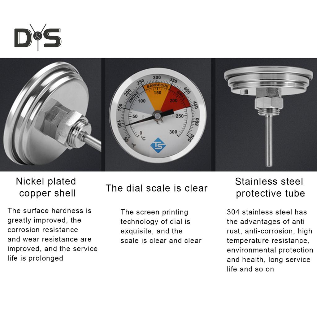 SW 0-300 градусов Цельсия, термометр для гриля из нержавеющей стали, датчик температуры