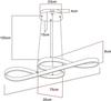 Suspension LED - NETTLIFE - 47W télécommande - Blanc - Métal dimmable - 75x15x150 cm