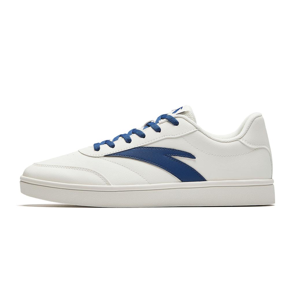 Anta Vitality Classic Retro Campus Life Fashion Универсальные Минималистичные Низкие Кеды для Скейтборда Мужские кроссовки Слоновая кость-Белый Синий 912618099-3