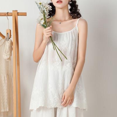 Вышитый пояс для чулок, внутренний топ, японский Mori Women Sweet Render, однотонный свободный универсальный топ с бретельками