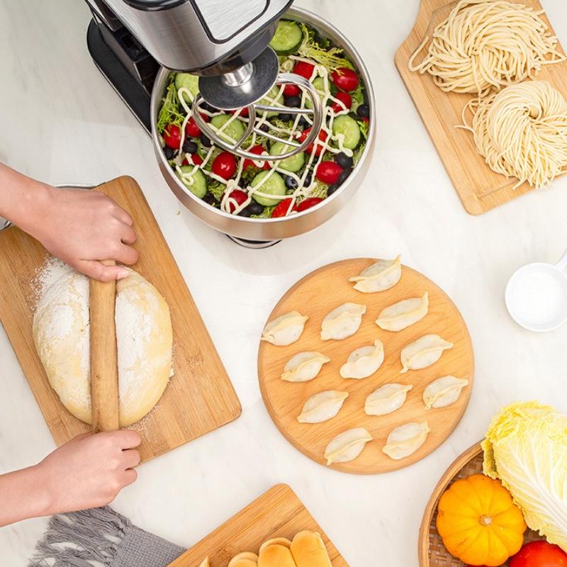 Многофункциональный стационарный кухонный комбайн 220 В с чашей из нержавеющей стали для выпечки и смешивания. Подходит для большинства домашних кулинаров.