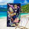 proof beach towel with a JoJo's Bizarre Adventure3 pattern - soft,absorbent,quick-drying,machine washable - perfect for swimming,camping,bathing