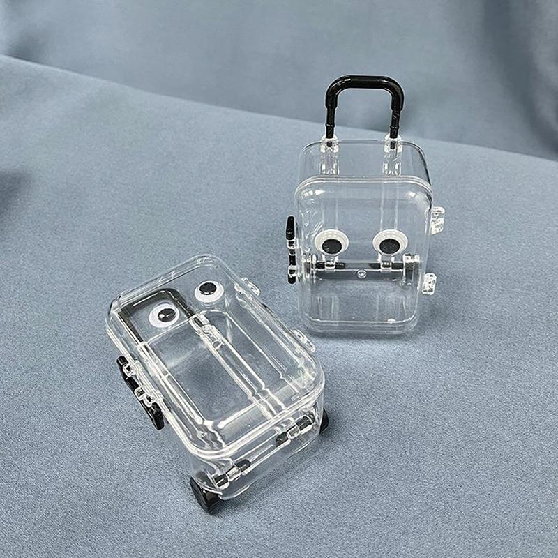 Mini Trolley Box-Shaped Jewelry Storage Boxes Desktop Necklace Earring Rings Organizer Decoration
