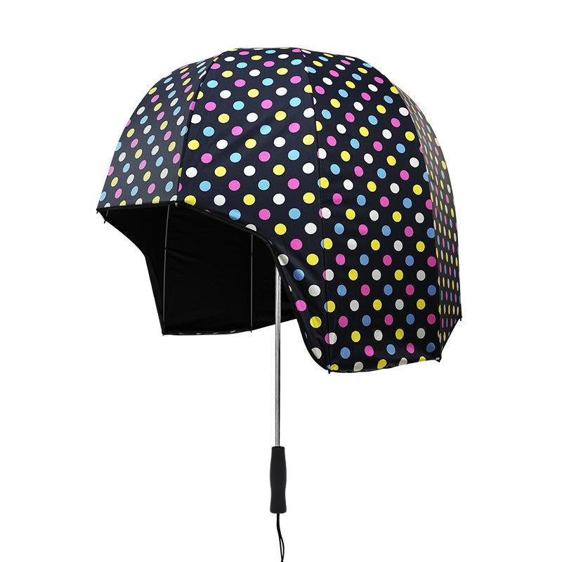 Inventation Print Shoulder Strap Outdoor Rainproof Cap Hat Shape Umbrella Kids
