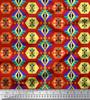 Japan Crepe Satin Fabric Tribal Southwestern Fabric Prints By Metre 42 Inch
