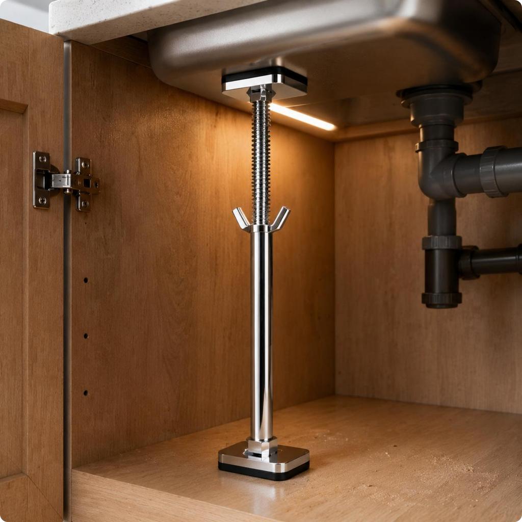 Under-Mount Sink Support Brace Heavy Duty Undermount Sink Bracket Home Repair Hardware Universal Fit Space Saving for Bathroom