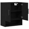 Wall Mounted Cabinet in Black Oak Effect 60 x 31 x 70 cm