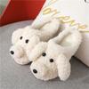 Cute Cartoon Cotton Slippers, Men's and Women's Indoor Warm Dog Slippers, Thick-soled Waterproof