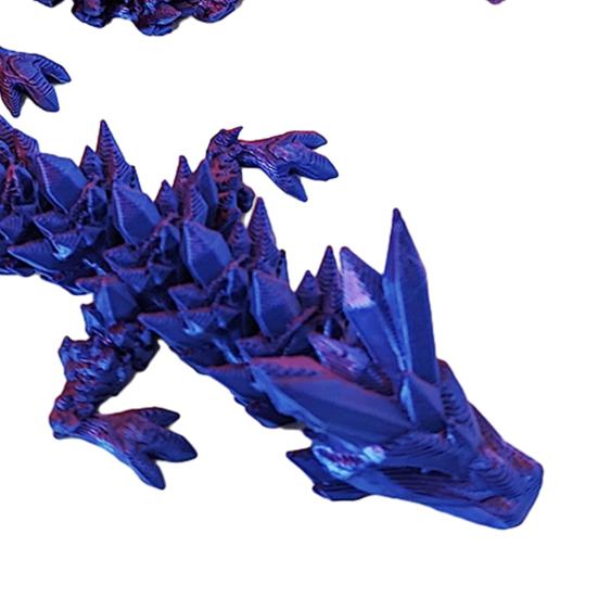 3D Printed Dragon Figurine Movable Joints Chinese Loong Figure Articulated Dragon Model Fidget Toy Desktop Decoration Ornament