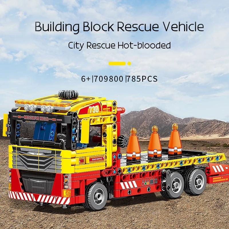 MOC City Creative 785 шт. бортовой грузовик Power Funtions строительные блоки грузовик модель автомобиля кирпичи для детей DIY образовательный день рождения
